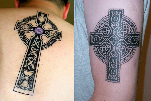Celtic Cross Tattoo on Back of Neck - wide 8