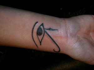 Egyptian eye of the horus tattoo