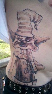 katch suicide clown tattoo