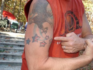 eagle tattoo on man's arm