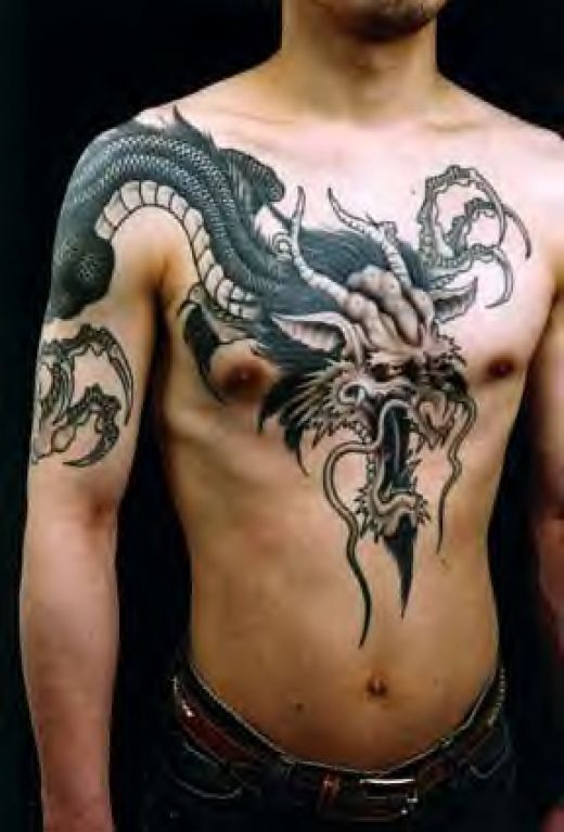 Simple Japanese Dragon Tattoo