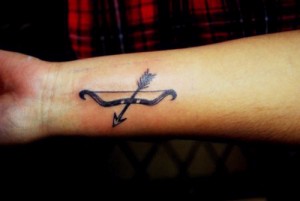 Bow and Arrow Hunting Tattoo