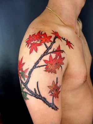 tattoos for cool guys on Colorful Bold Flower Tattoo For Men