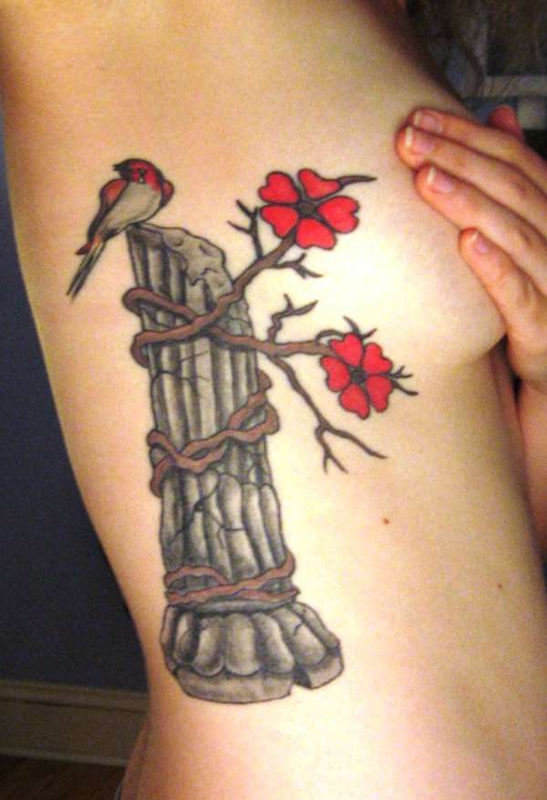 Beautiful Tattoo On Rib Cage