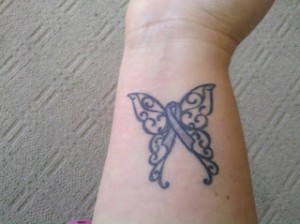 Butterfly Ribbon Tattoo