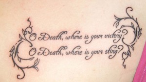 Death Bible Verse Tattoo 