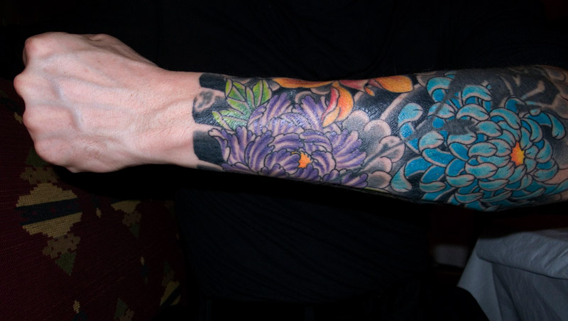 Flower Tattoo Sleeve For Men