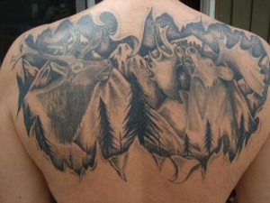 Bold Deer Hunting Tattoo