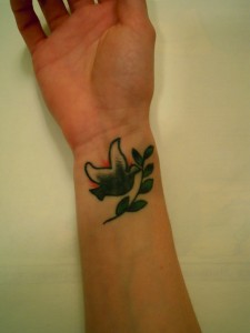 simple dove tattoo