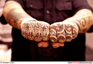 Maori Style Knuckle Tattoo
