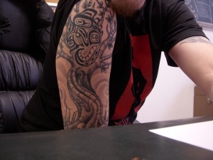 Tree of Life and Native American Chameleon tattoo Tree of Life and Native American Chameleon tattoo