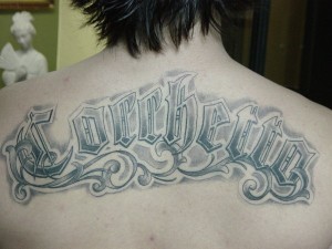 Back Name Tattoo