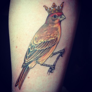 Bird tattoo (sparrow)