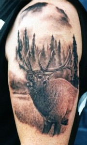 Elk Hunting Tattoo