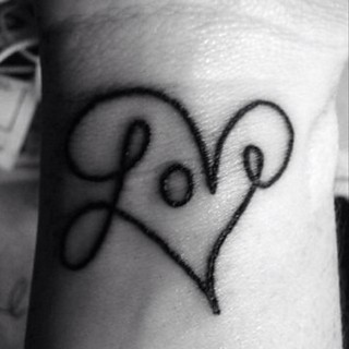 Love tattoo for the Wrist Love tattoo for the Wrist