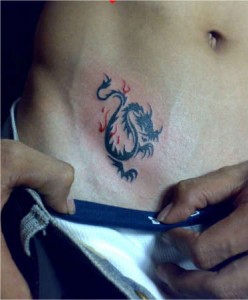Small Dragon Hip tattoo Dragon Hip tattoo