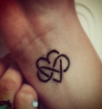 Simple Heart Infinity Tattoo