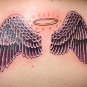 Wings and Halo Tattoo