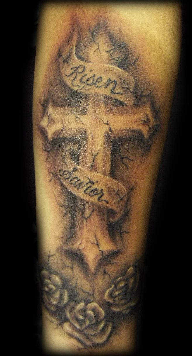 Christian Cross Tattoo Arm