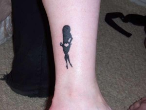Beautiful Female Silhouette Tattoo Female Silhouette Tattoo for guys