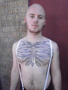 Guy with Rib cage Tattoo Rib cage Tattoo