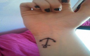 Simple wrist anchor tattoo anchor tattoo on wrist