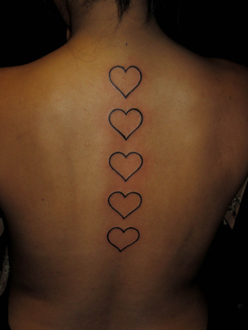 Simple Heart Outline Tattoo