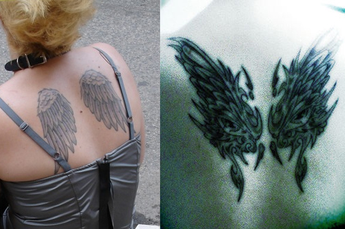 Angel wing tattoos