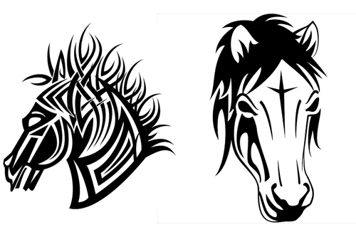 tribal horse tattoo designs