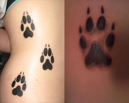 tattoo meanings paw print