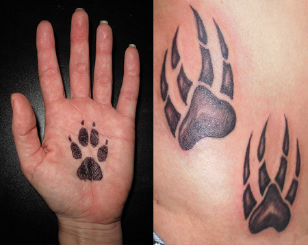 paw print tattoo for guys