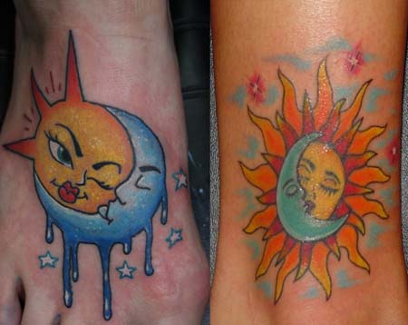 Sun Moon Tattoos What S Their Meaning Plus Photos