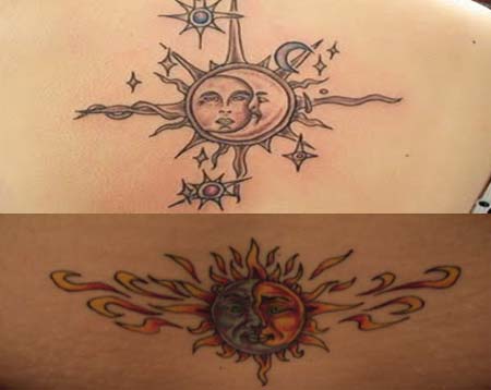 tribal sun and moon tattoos meaning