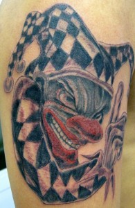 evil clown tattoo