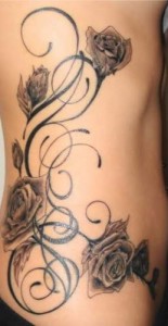 Goth Black Rose Tattoo