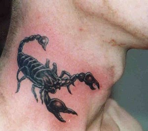 Scorpion Neck Tattoo