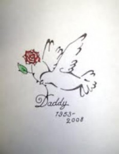 Dove Tattoo with a Rose