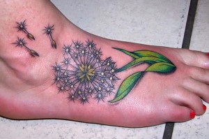 Exceptional Leaves with Dandelion Tattoo