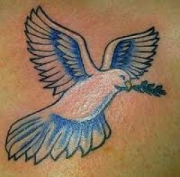 Colorful Dove Tattoo