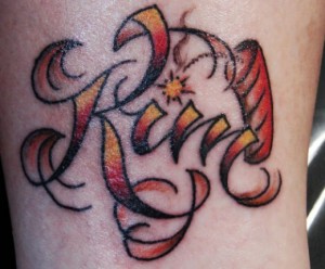 Fun Font Name Tattoo