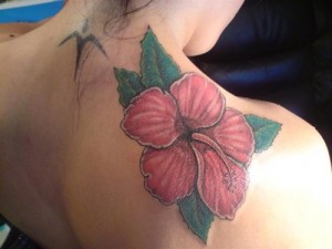 Single Hawaiian Flower Tattoo