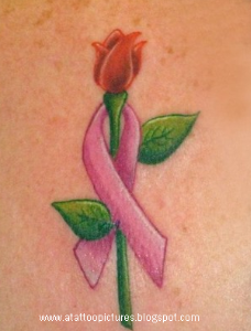 Ribbon and Rose Tattoo