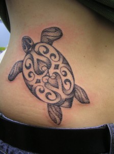 Tribal Influenced Turtle Tattoo