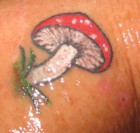 Red Mushroom Tattoo