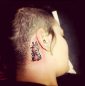 Rabbit Neck Tattoo