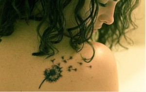 Dandelion Tattoo on the Shoulder Shoulder Dandelion Tattoo
