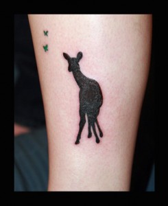 Silhouette Deer Tattoo