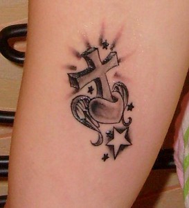 Cross Design Faith Tattoo