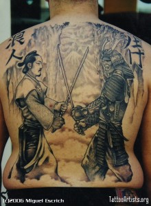 Epic Battle Samurai Tattoo