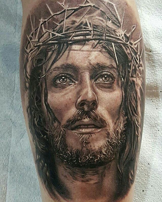 tatuaje tatoo rostro rosto religiosa braço jesús realista espiritual brazo leão nubes peralta gaby masculina jesucristo tattoomenow rosas arcanjo pierna